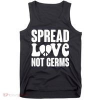 Retro Hippie Spread Love Not Germs Tank Top thumb 0