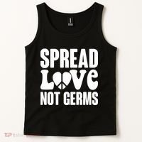 Retro Hippie Spread Love Not Germs Tank Top thumb 2
