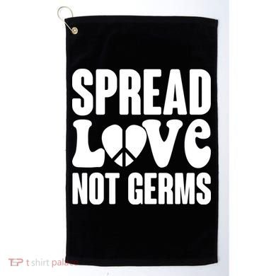 Retro Hippie Spread Love Not Germs Golf Towel