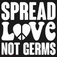 Retro Hippie Spread Love Not Germs Toddler T-Shirt thumb 4