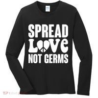 Retro Hippie Spread Love Not Germs Women's Long Sleeve Shirt thumb 0