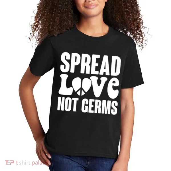 Retro Hippie Spread Love Not Germs Kids T-Shirt