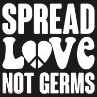 Retro Hippie Spread Love Not Germs Kids T-Shirt thumb 4