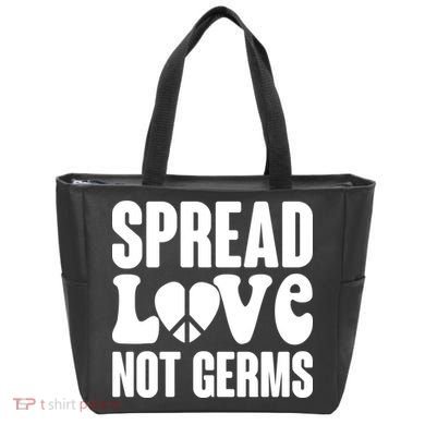 Retro Hippie Spread Love Not Germs Tote Bag