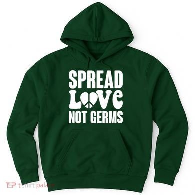 Retro Hippie Spread Love Not Germs Hoodie