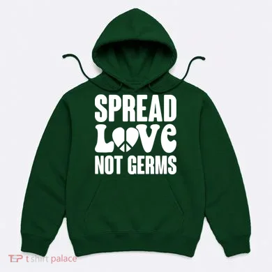 Retro Hippie Spread Love Not Germs Hoodie