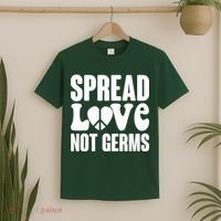Retro Hippie Spread Love Not Germs T-Shirt thumb 2
