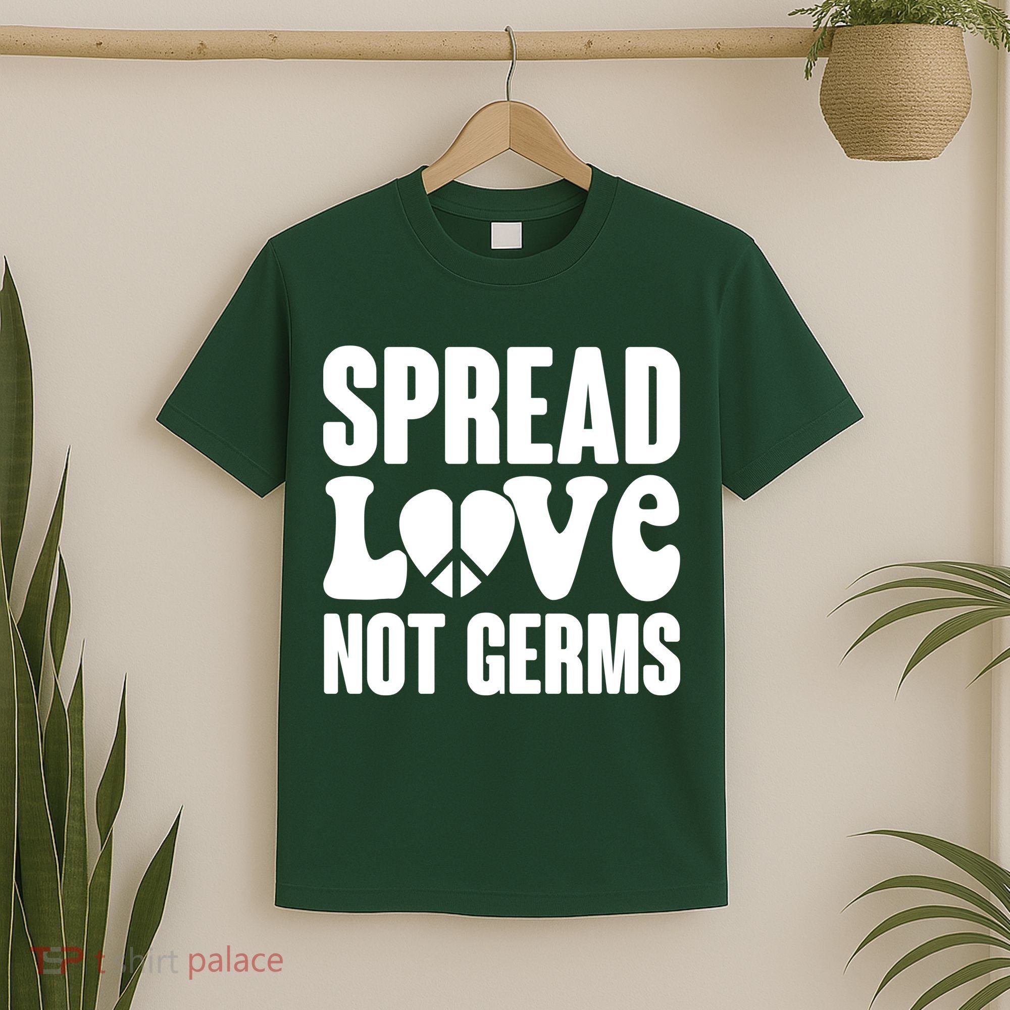 Retro Hippie Spread Love Not Germs T-Shirt