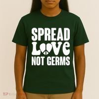 Retro Hippie Spread Love Not Germs T-Shirt thumb 4
