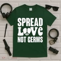 Retro Hippie Spread Love Not Germs T-Shirt thumb 5
