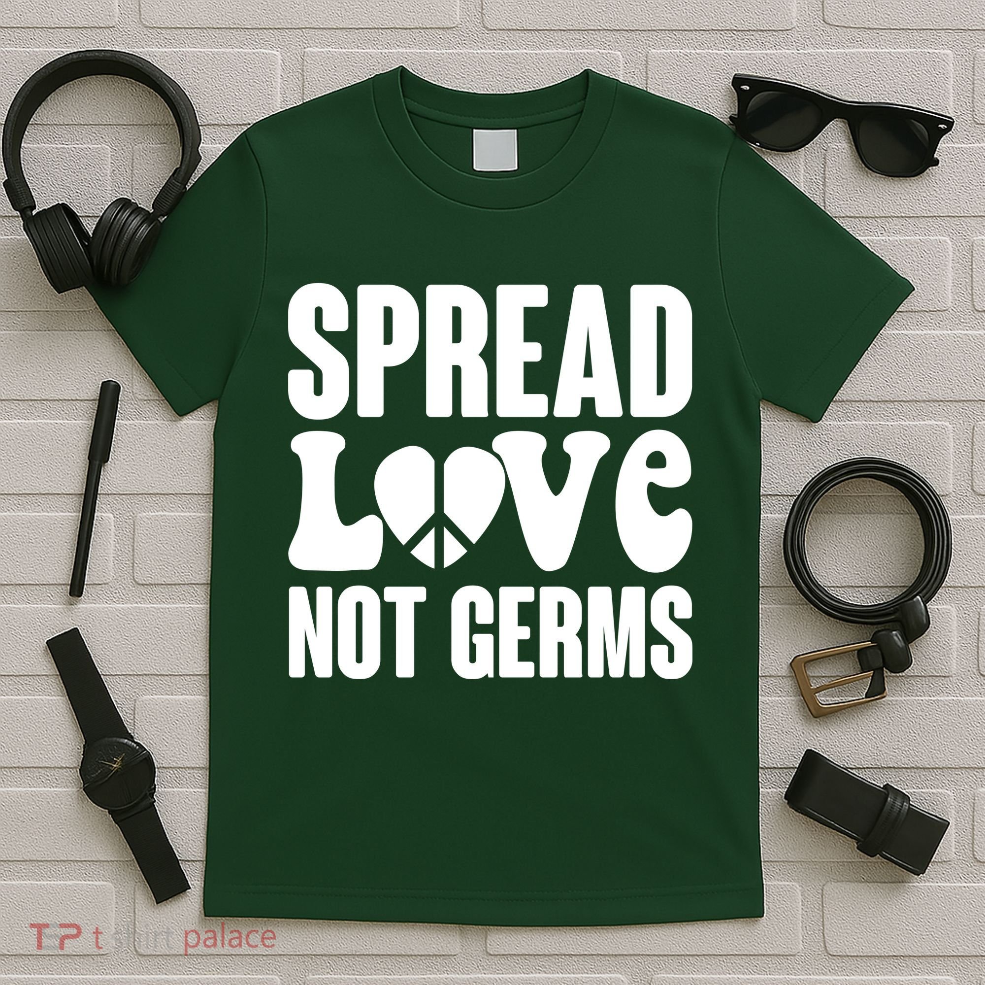 Retro Hippie Spread Love Not Germs T-Shirt
