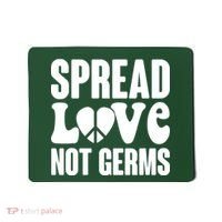 Retro Hippie Spread Love Not Germs Mousepad thumb 0