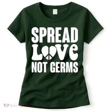 Retro Hippie Spread Love Not Germs Women's T-Shirt