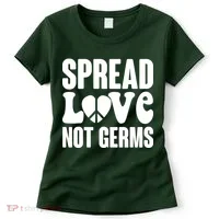 Retro Hippie Spread Love Not Germs Women's T-Shirt thumb 0