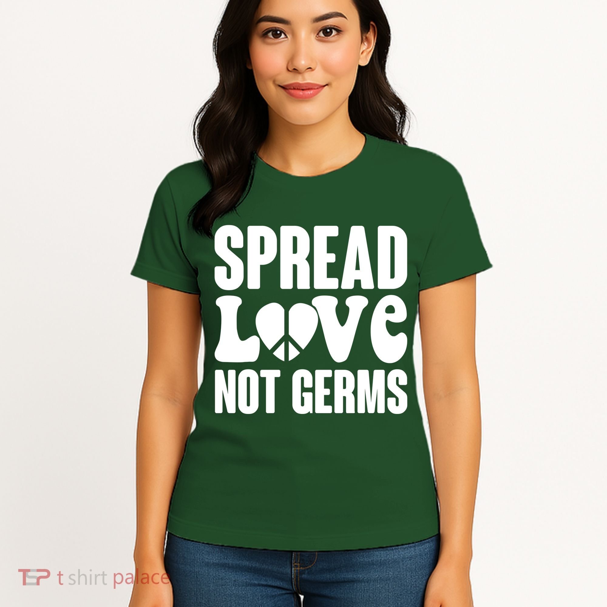 Retro Hippie Spread Love Not Germs Women's T-Shirt