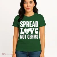 Retro Hippie Spread Love Not Germs Women's T-Shirt thumb 4