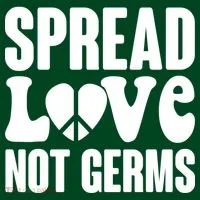 Retro Hippie Spread Love Not Germs Women's T-Shirt thumb 6