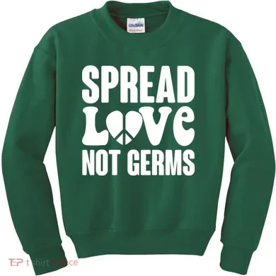 Retro Hippie Spread Love Not Germs Kids Sweatshirt