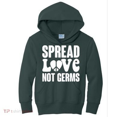 Retro Hippie Spread Love Not Germs Kids Hoodie