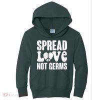 Retro Hippie Spread Love Not Germs Kids Hoodie thumb 0