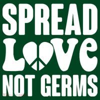 Retro Hippie Spread Love Not Germs Kids Hoodie thumb 2