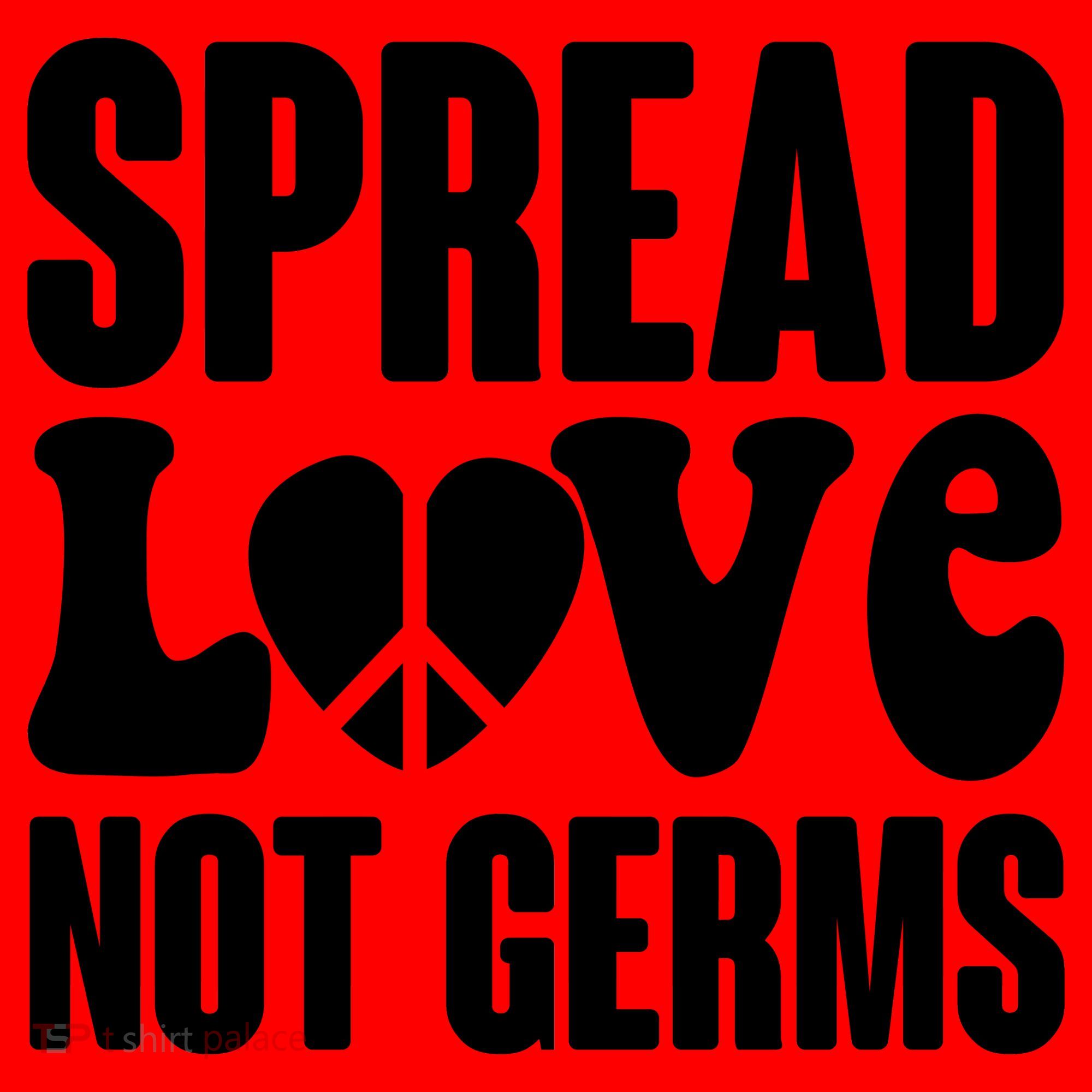 Retro Hippie Spread Love Not Germs Santa Hat