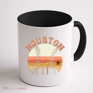 Retro Houston Baseball Fan Coffee Mug back