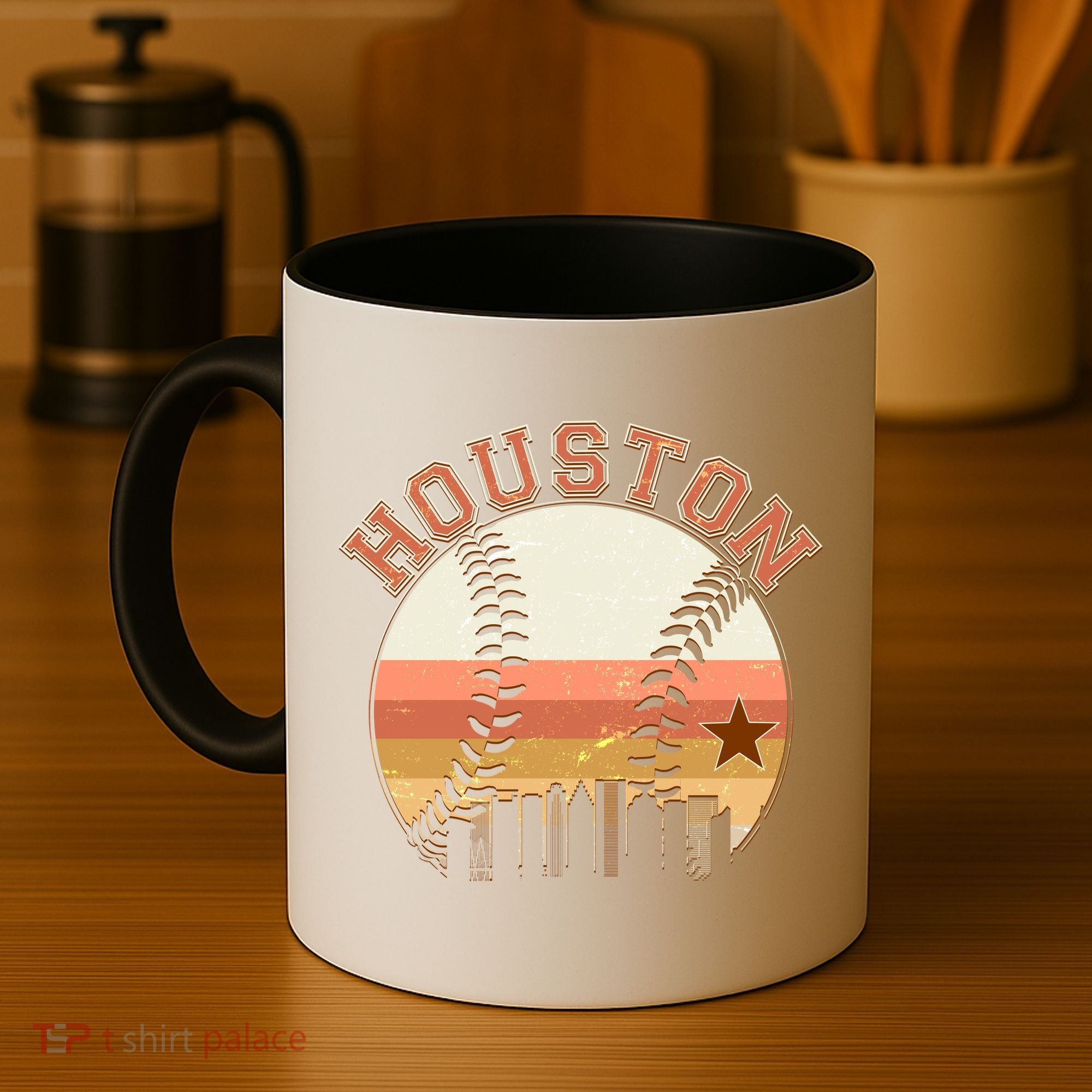 Retro Houston Baseball Fan Coffee Mug