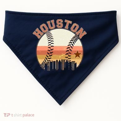 Retro Houston Baseball Fan USA-Made Doggie Bandana