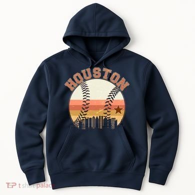 Retro Houston Baseball Fan Hoodie