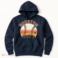 Retro Houston Baseball Fan Hoodie thumb 0