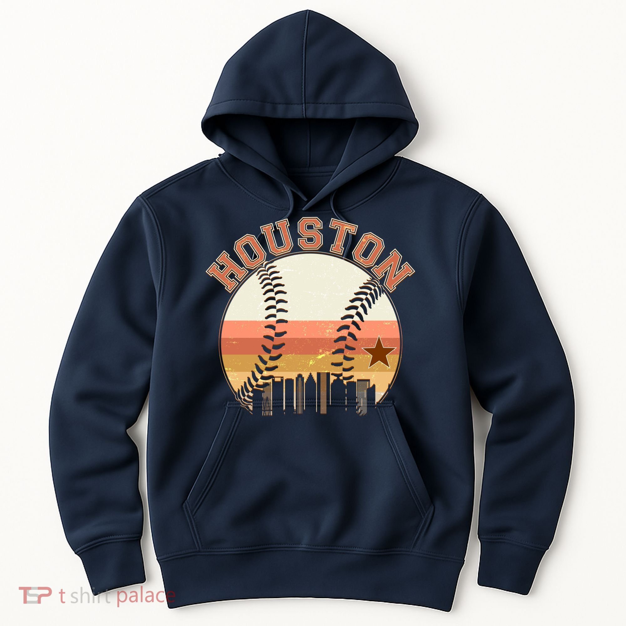 Retro Houston Baseball Fan Hoodie
