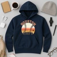 Retro Houston Baseball Fan Hoodie thumb 3
