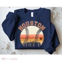 Retro Houston Baseball Fan Sweatshirt thumb 2