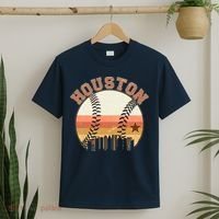Retro Houston Baseball Fan T-Shirt thumb 2