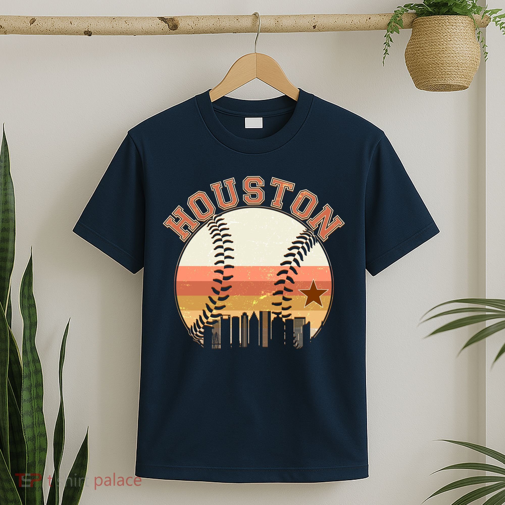 Retro Houston Baseball Fan T-Shirt