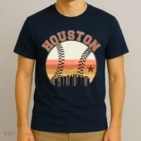Retro Houston Baseball Fan T-Shirt thumb 3