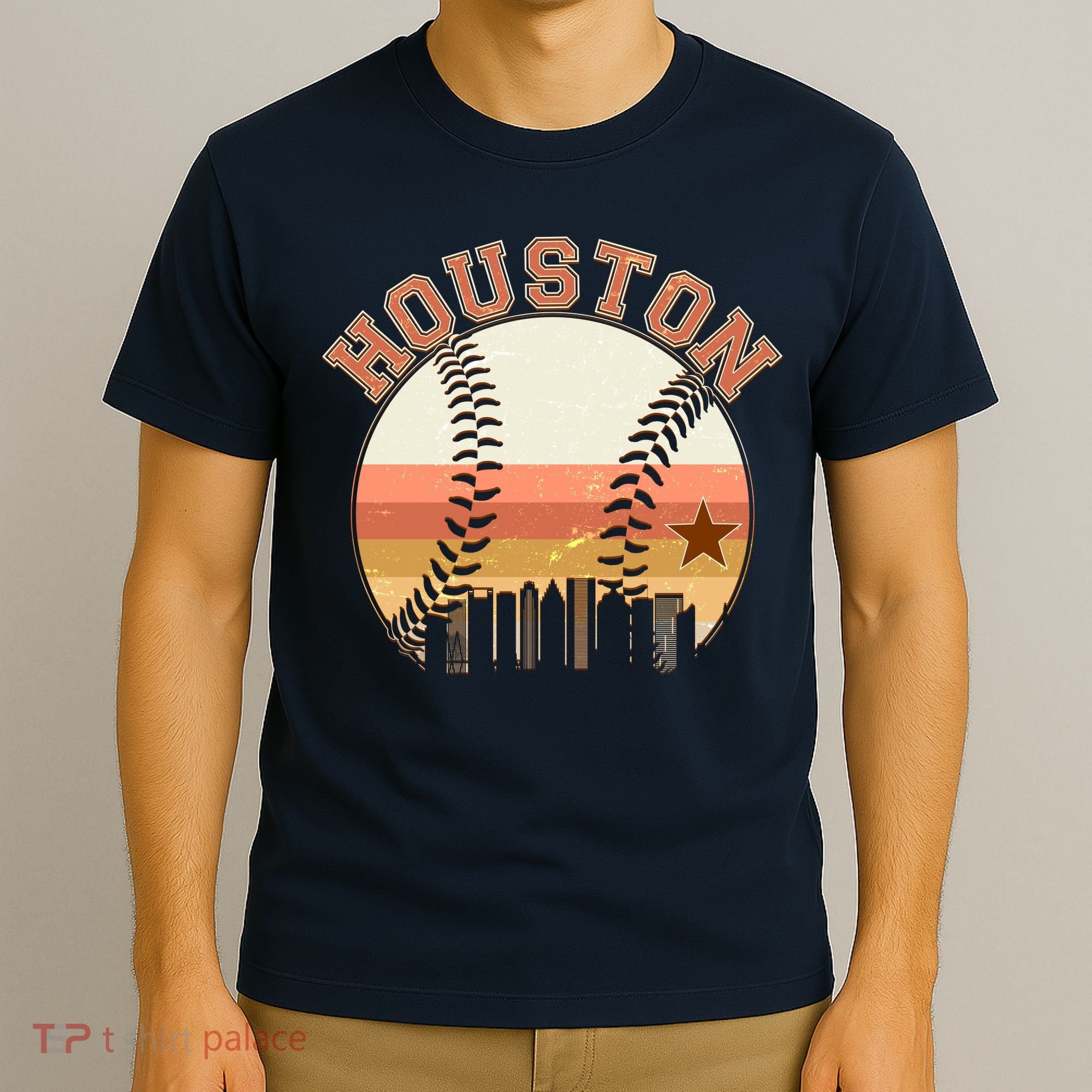 Retro Houston Baseball Fan T-Shirt