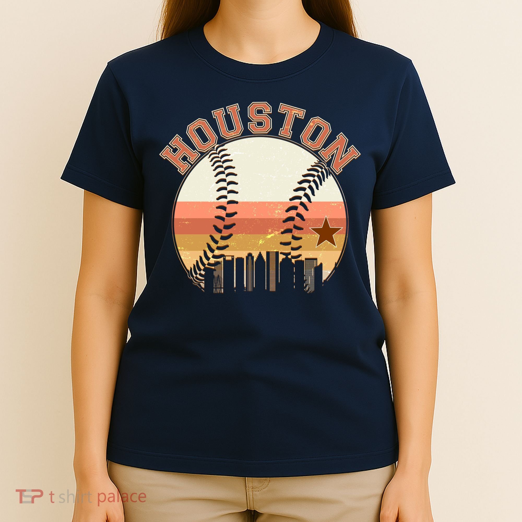Retro Houston Baseball Fan T-Shirt