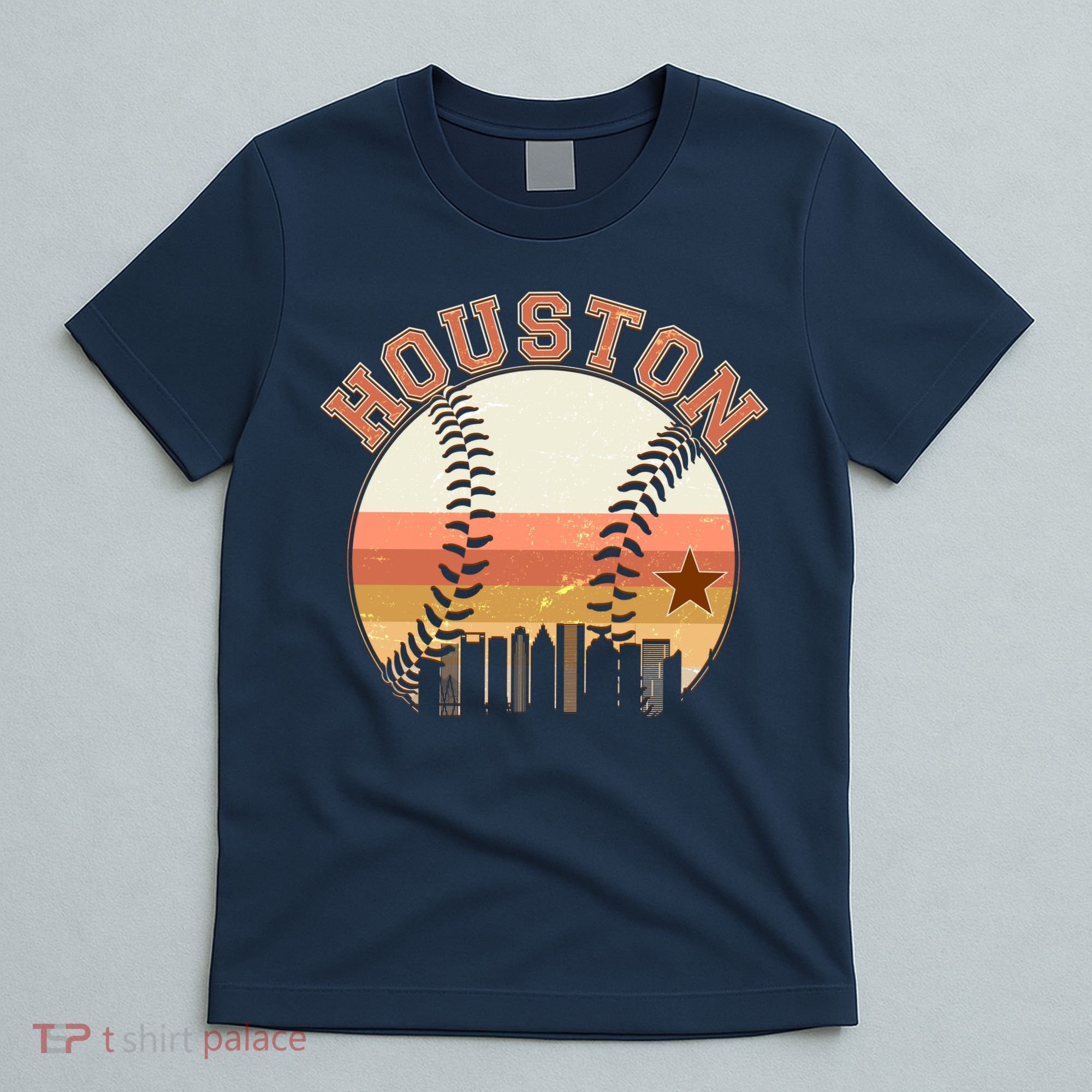 Retro Houston Baseball Fan T-Shirt