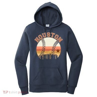Retro Houston Baseball Fan Women's Hoodie