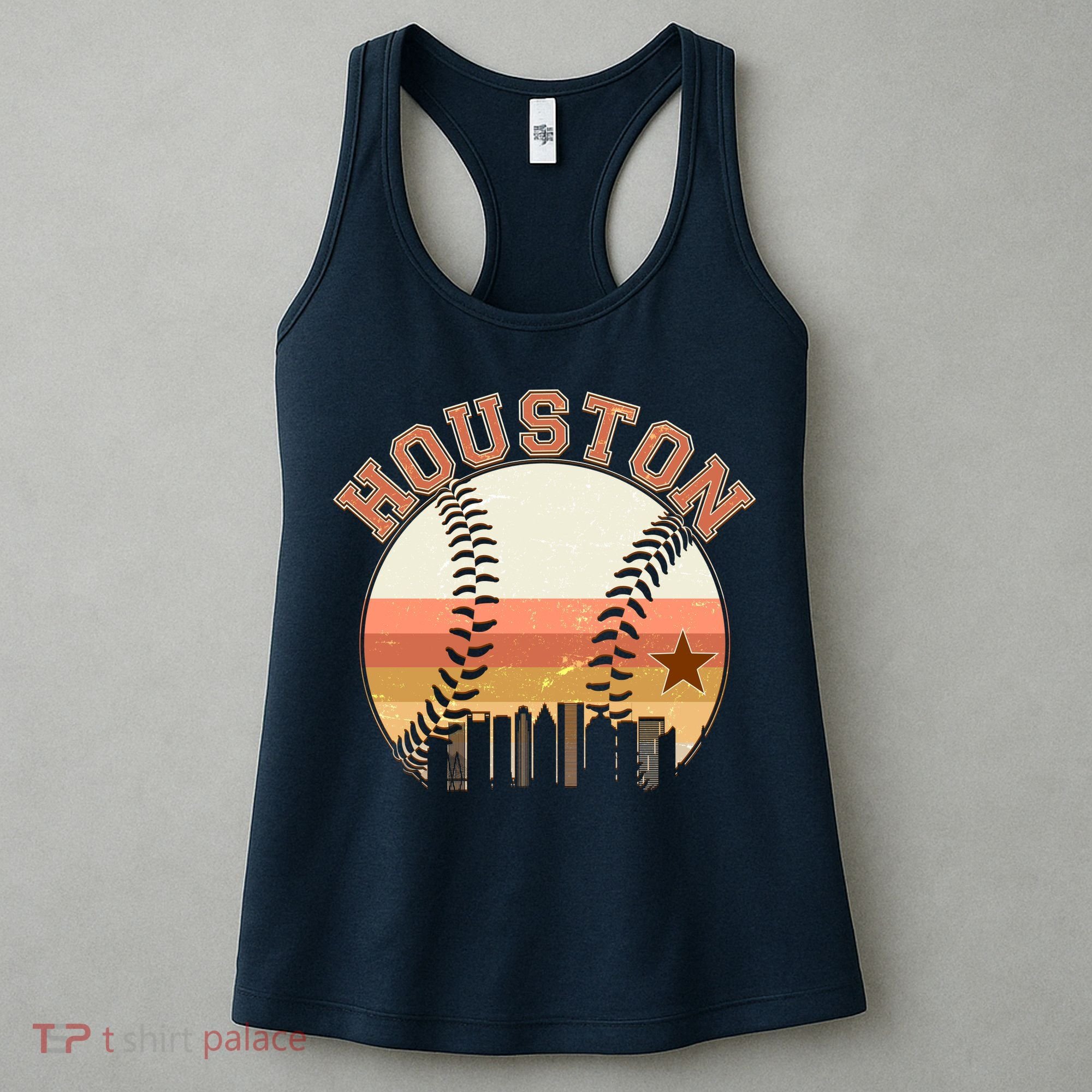 Retro Houston Baseball Fan Women's Tank Top