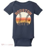 Retro Houston Baseball Fan Baby Bodysuit thumb 0