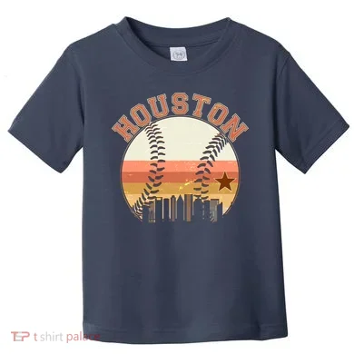 Retro Houston Baseball Fan Toddler T-Shirt