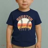 Retro Houston Baseball Fan Toddler T-Shirt thumb 2