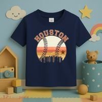 Retro Houston Baseball Fan Toddler T-Shirt thumb 3