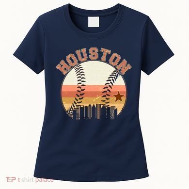 Retro Houston Baseball Fan Women's T-Shirt