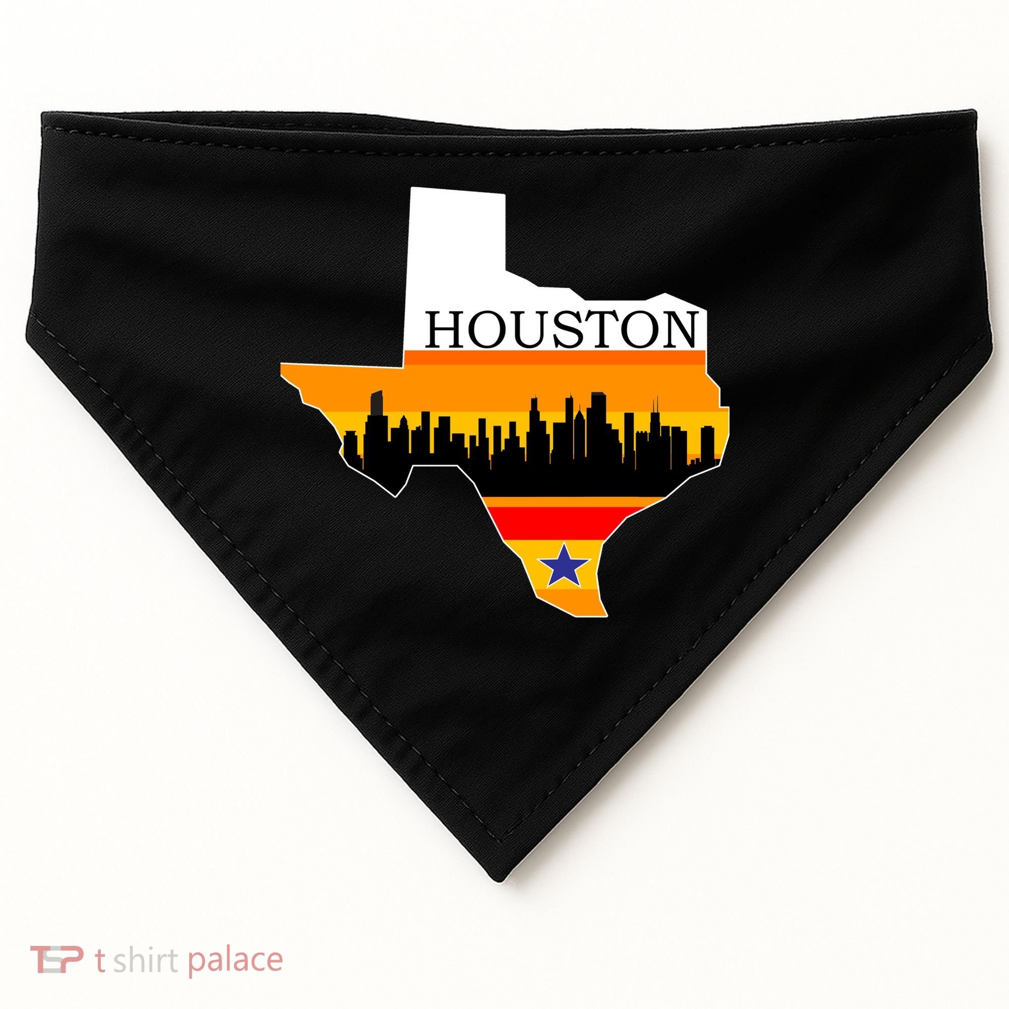 Retro Houston Texas Baseball Throwback USA-Made Doggie Bandana