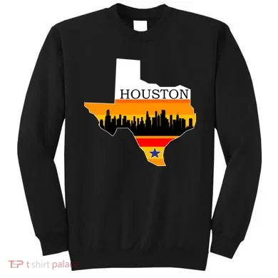 Retro Houston Texas Baseball Throwback Sweatshirt