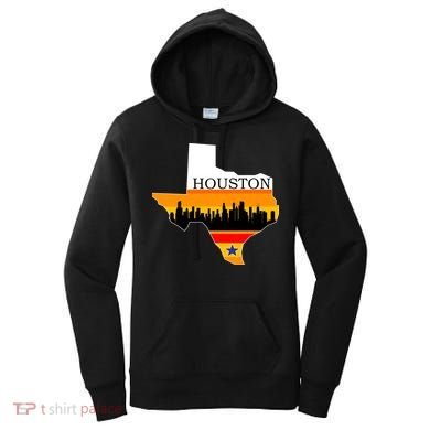 Retro Houston Texas Baseball Throwback Women's Hoodie